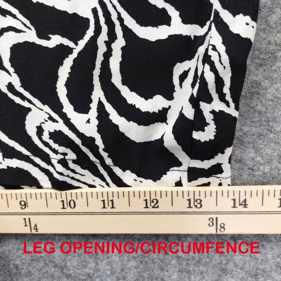 LOFT Jumpsuit Womens Small Black White Sleeveless Wide Leg Pocket Belt Viscose - Picture 8 of 14